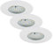 Briloner Leuchten - LED Einbauleuchten, 3er Set, Deckenlampen dimmbar, je 6,5 Watt, je 570 Lumen, 3.000 Kelvin, IP44, Weiß, 75x28mm (DxH), 7295-036