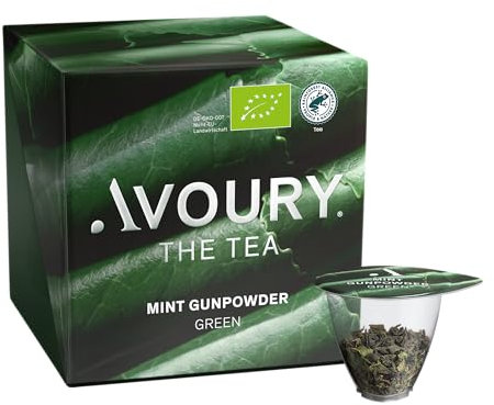 Avoury Tee-Kapseln – Premium Teesortiment für Avoury Teemaschine – Grüner Tee: MINT GUNPOWDER