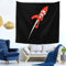 KJKL Tim Und Struppi Destination Moon Rocket Tapisserie Tagesdecke Tim Und Struppi Adventures Wandtuch Polyester Picknickdecke Neuheit