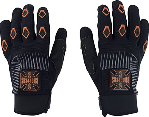 WCC West Coast Choppers Handschuhe Por Vida Black/Orange-XXL