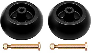 133957 532133957 Lawn Mower Roller Wheels Lawn Mower Replacement Parts Fits Husqvarna Poulan Craftsman Replaces MTD 753-04856A Cub Cadet 738-3056 M84690 with Screws and Lock Nuts 2 Pack