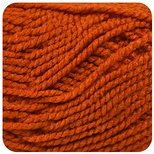 King Cole Big Value Chunky Knitting Yarn 100% Acrylic Wool 100g Ball (Burnt Orange 3491)