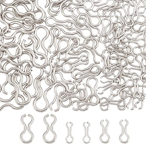 SUPERFINDINGS 240 Stück3 Größe Angeln Sinker Augen Ösen DIY Angeln Köder Öse Edelstahl 8-förmige Schleifen Ösen Wirbel Clip für Blei Gewichte Moldss Tackle Zubehör