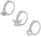 Mayhoop Nasenring 20G Nasenpiercing Hoops Silber Augen Schmetterling Herz CZ Knorpel Helix Ohr Piercing Schmuck für Frauen Männer 3Stk