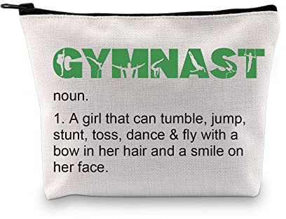 Gymnastik-Turner-Geschenk für Mädchen, Gymnastik-Kosmetiktasche, Turner-Definition, Reißverschluss-Tasche, Gymnastik-Cheerleader-Geschenk, Gymnast Definition Bag EU, Kosmetiktasche mit Aufdruck
