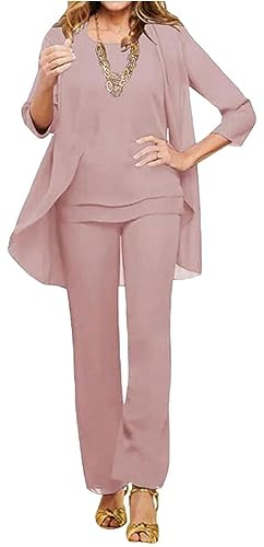 Lot de 3 pantalons en mousseline de soie pour invités de mariage, robe de soirée formelle, tenue de fête de mariage