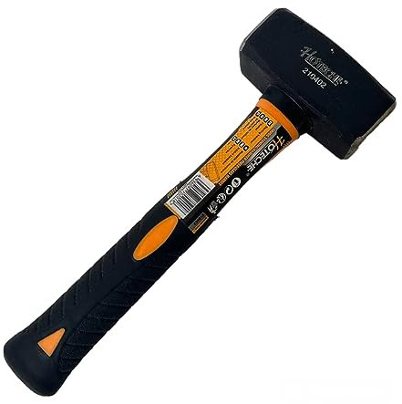 Martello Mazzetta Mazzuolo da Muratore 1000G Mazzola Con Manico in Vetroresina con Impugnatura Ergonomica Antiscivolo