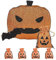 VALICLUD Kürbis Umhängetasche Halloween Teufel Teufel Umhängetasche Pu Leder Handtasche Trick Or Treat Tasche (Golden2)