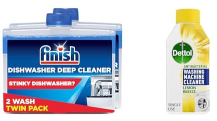 Finish Dishwasher + Dettol Washing Machine Cleaning Bundle