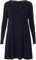 Prime fashions Women's Ladies Long Sleeve Skater Swing Flared Dress - Elegant & Comfortable Casual & Party Wear Dress for Any Occasion Black M-L