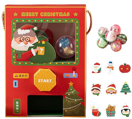 CEMELI Distributore di Caramelle - Distributore Automatico Fai-da-Te di Carta Natalizia con Carta - Confezione Regalo Divertente, Macchina per Caramelle Durevole per sorprese, Caramelle, Giocattoli