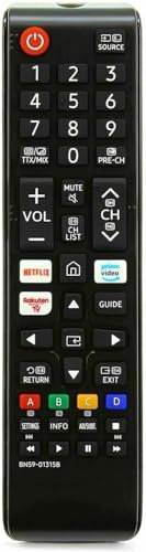BN59-01315B Replacement Remote Control - Compatible with Samsung 4K UHD HDR, Crystal QLED, and UE Series Quantum TVs - Includes Netflix and Prime Video Shortcut Buttons