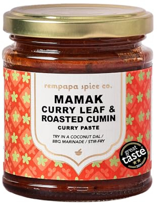 Rempapa Mamak Curry Leaf & Roasted Cumin Spice Paste for Curry and Dal | BBQ Marinade | Stir-fry Paste | 180g