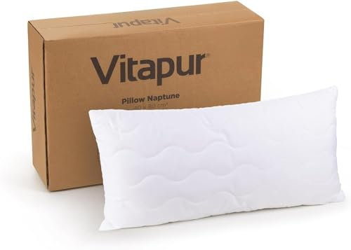 Vitapur NapTune Kopfkissen 40x80, 1er Pack - Bequemes & Langlebiges Kissen - Waschbares Seitenschläferkissen für alle Schlafpositionen (1er Pack)