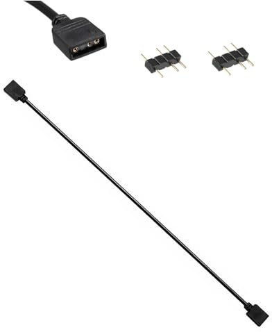 Besvalo RGB Verlängerungskabel 3 polig, 20 Zoll Computer Motherboard ARGB Schnittstelle Verlängerungskabel Buchse Konnetor, 5V Argb 3-Pin Anschluss 1-1