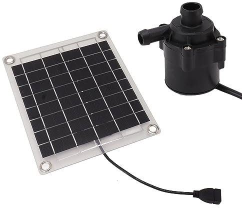 Kit Pompa Solare Per Laghetto, Sommergibile da 20 W Per Fontana, Laghetto Per Uccelli, Irrigazione, Volume D'acqua Regolabile con Interruttore, Pompa Solare Per Laghetto