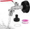 ZISONIX Adaptateur de Réservoir d'eau IBC Connecteur à Filetage 1/2 ou 3/4,IBC Robinet Cuve 1000L Robinet Recuperateur Eau de Pluie,Robinet Raccords de Tuyau D'arrosag Filetage Gros 60 MM