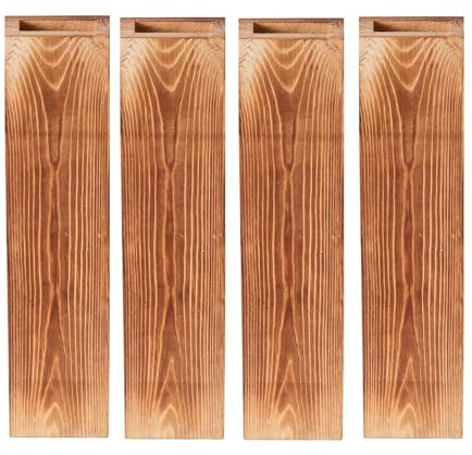 Paquete de 4 macetas de pared para plantas de interior, flores secas, decoración de macetas , decoración de pared de madera para dormitorio, sala de estar