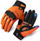 KUTOOK Fahrradhandschuhe MTB Mountainbike Fahrrad Handschuhe Herren Langfinger mit 5mm Palm Pad TPR SCR Protect Touch-Screen Atmungsaktiv Elastisch rutschfest Stoßdämpfend Orange L