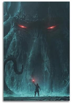 SUEJGUSJLU Cthulhu Kunstposter, dekoratives Gemälde, Leinwand, Wandposter und Kunstdruck, moderne Familienschlafzimmer-Dekoration, Poster, 20 x 30 cm
