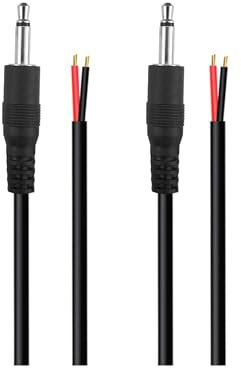 🎧 Audio-Upgrade: 2 Stück 3.5-mm Mono-Klinkenstecker | 25 cm Kabellänge | TS 2-poliger Adapter | Perfekt für Audiokabel-Reparaturen und -Verbesserungen | Schnelle und zuverlässige Verbindung (Zinnbest