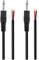 🎧 Audio-Upgrade: 2 Stück 3.5-mm Mono-Klinkenstecker | 25 cm Kabellänge | TS 2-poliger Adapter | Perfekt für Audiokabel-Reparaturen und -Verbesserungen | Schnelle und zuverlässige Verbindung (Zinnbest