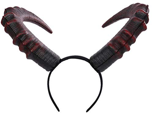 CALLARON Halloween Dämon Hörner, 28 x 13 cm Halloween Teufelshorn Stirnband, Dämonenhörner-Stirnband Gothic Dämon Hörner für Frauen und Männer en Cosplay Kostüm
