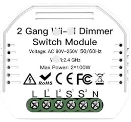 HAPRSLIKG 1 módulo de atenuación de luz Inteligente/módulo de Interruptor 1/2 Canal 1/2 Grupo(2 Gang Dimmer)