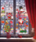 Pegatinas Navidad para Ventanas y Cristal - 8 Hojas Reutilizables, Bricolaje Electrostáticas, Decoración para Escaparates y Hogar, Vinilos