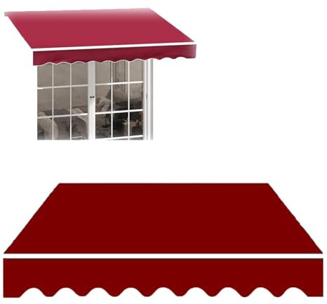 Genérico Tela de Lona roja para toldos, Tela de protección Solar para Ventanas y Puertas de Balcones, Tela de Repuesto Adecuada para Ventanas y Puertas de Balcones,120x90cm
