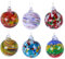 6 Stück Bemalte Glas-Weihnachtskugel, Transparente Glaskugel, Weihnachtsdekoration, Klare Glaskugel, Ornamente, Glas-Weihnachtsbaumkugel für Weihnachtsbaum, Patry-Dekoration (B)