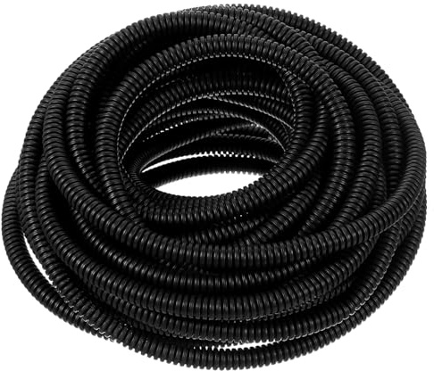 sourcing map Wire Loom Tubing 8M - 4.5mm, Wire Conduit Hose Cord Protector Cable Sleeves Flexible Electrical Wire Cover