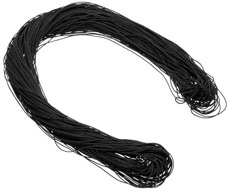 sourcing map 1mm Waxed Cord 109 Yard Waxed Polyester Cord Black Wax String for Bracelet Making Necklaces Beading Jewelry Making and DIY Crafts