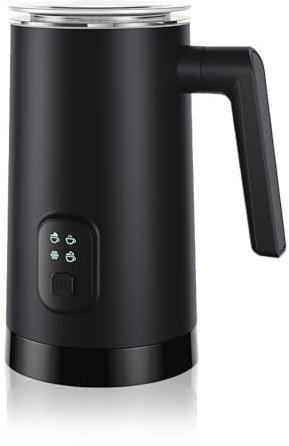 4-in-1 Electric Milk Frother, 360ml Large Capacity, Automatic Coffee Warmer and Frother, for Latte Coffee, Hot Chocolate, Cappuccinos