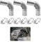 3 PCS Stainless Steel Heater Exhaust Pipes Elbow Connector,25MM Elbow Connector Gas Vent Exhaust Pipe with 6 Clamps,Diesel Heater Exhaust Pipe Connector Clamps for Car Diesel Heater