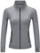 Outdoor Ventures Womens Running Jacket Long Sleeve Sports Jacket Lightweight Breathable Quick Dry Sweatshirt for Fitness Training Cycling with Zip Side Pocket and Thumb Holes Light Grey Heather S
