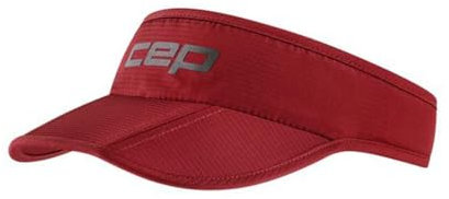 CEP Unisex Schirmmütze für Damen & Herren – Faltbare Visor Cap für Damen mit UV-Schutz für Sport – atmungsaktiv & schnell trocknend – Leichte Tennis Cap für Sport & Freizeit – Rot