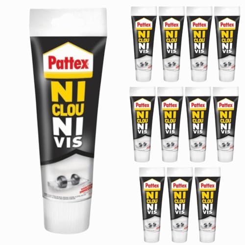 Montagekleber Kleben statt Bohren Weiß Extra Stark - Kraftkleber für innen & außen - universell einsetzbarer Baukleber - Kleber mit hoher Festigkeit (12 x 40g)