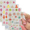 Auiremrti 4 Sheets Nail Stickers, Self-Adhesive Nail Stickers, Colourful 3D Flower Nail Stickers, Art Design Accessories, Nail Art, Nail Tattoos, Nail Stickers