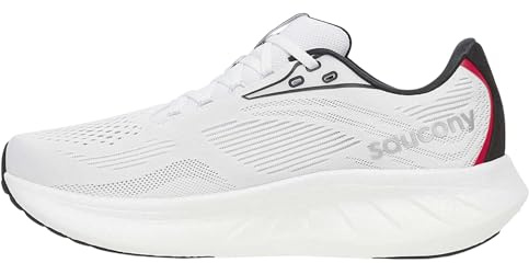 Saucony Men's Ride 18 Trainers, white black, 12 UK