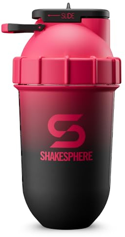 ShakeSphere Tumbler View Protein Shaker Bottle - BPA-Free 24oz Blender Shaker Cups for Protein Shakes, Purees, Fruit, Smoothies with Clear Window - Bladeless Mixer & Leak Proof