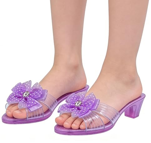Gungtj Absätze für Kinder – rutschfeste Schuhe mit Schleife | Verkleiden Sie Kinderabsätze – für Prinzessinnenverkleidungen, Weihnachten, Rollenspiele, Party-Kollektion