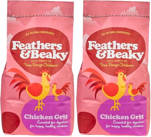 Feathers & Beaky | Chicken Grit | Produces Strong Bones & Shells | Aids Digestion | Made in the UK (5kg) (Pack of 2)