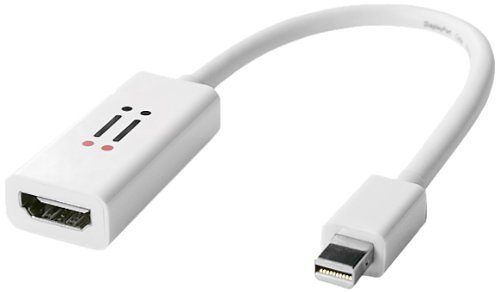 aiino Datenkabel Adapter Mini Display Port zu HDMI mit Audio Anschluss - Weiß