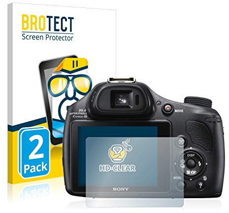 BROTECT (2 Stück Schutzfolie für Sony Cyber-Shot DSC-HX400V Displayschutz Folie Made in Germany, Ultra-Klar