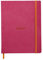 RHODIA 117512C - Raspberry Flexible Notebook - 19x25 cm - Lined - 160 pages - Clairefontaine Ivory Paper 90 g/m - Bookmark, Elastic Closure - Faux Leather Cover - Rhodiarama Collection