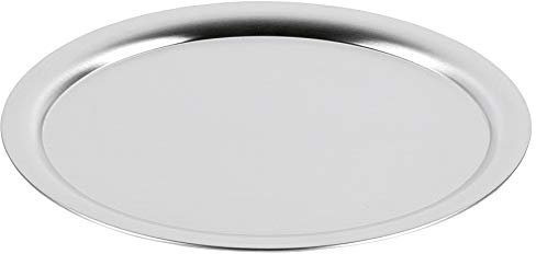 Bandeja de servicio APS Kaffeehaus, bandeja clásica de cafetería vienesa, bandeja de acero inoxidable, pulido mate, ovalada, borde enrollado, 29 x 22 cm, 1 cm de altura