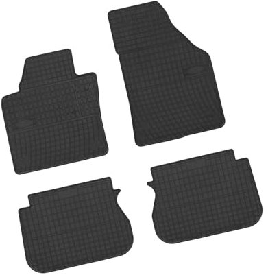 Bär-AfC VW04074 Gummimatten Auto Fußmatten Schwarz, Erhöhter Rand, Set 4-teilig, Passgenau für Volkswagen Caddy Life Typ 2K Baujahr 2003 bis 2020 | Klick.- & Drehbefestigung beiliegend vorn beidseitig