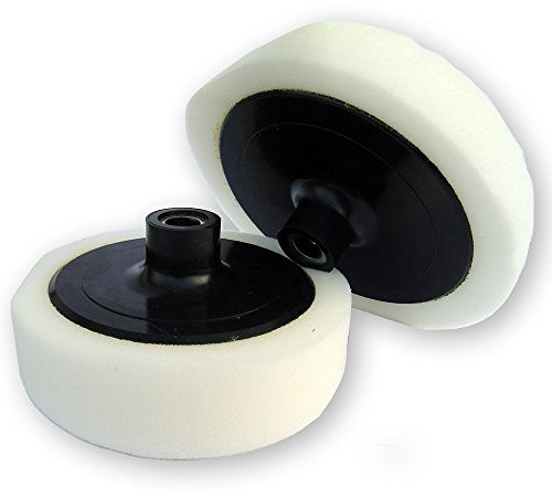 Profi Polierschwamm 180 mm mit Rotationsteller Soft - Sparset 2tlg. für Poliermaschine mit Aufnahmespindel M14 für die perfekte Autopolitur