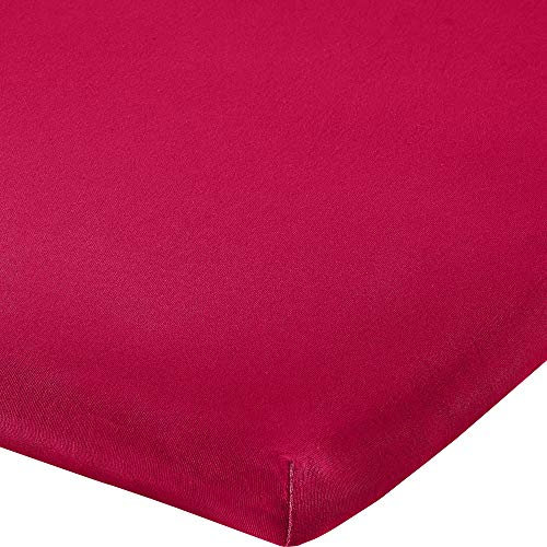 Erwin Müller Topper-Spannbettlaken Freising Elasthan-Jersey-Stretch - rot Größe 120x200 cm - 130x220 cm - dehnbar, antipilling, bügelfrei, Rundumgummi